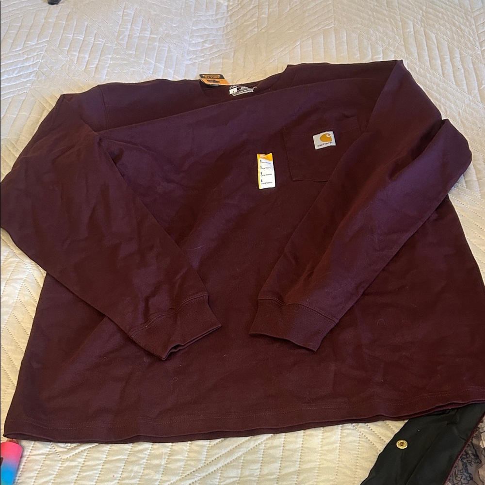Carhartt Men's Deep Burgundy Crewneck Sweater